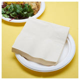 Cream Compostable Paper Napkins   125 per pack