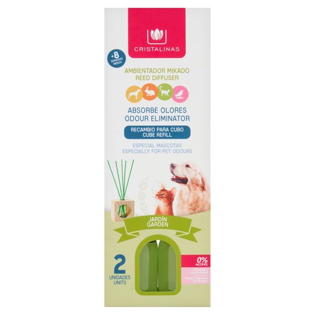 Cristalinas Pet Odour Eliminating Reed Diffuser Refill Garden 2 x 30ml