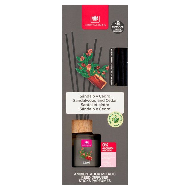 Cristalinas Reed Diffuser Sandalwood & Cedar 35ml