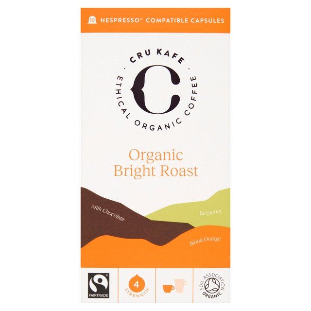 CRU Kafe Organic Fairtrade Bright Roast Pods 10s 10 per pack