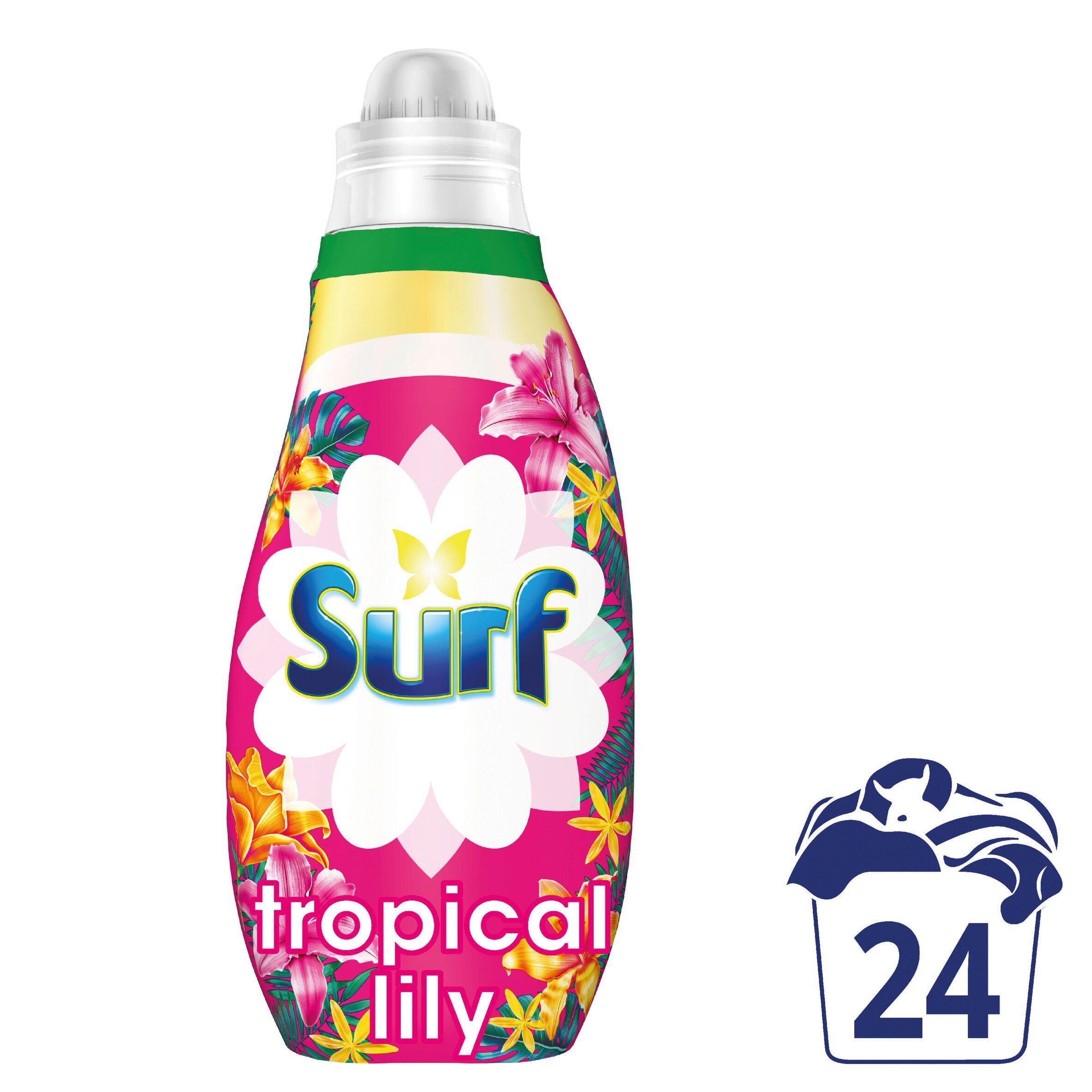 Surf Tropical Lily Concentrated Liquid Laundry Detergent 24 Washes 648ml detergents & washing powder Sainsburys