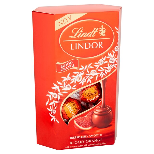 Lindt LINDOR Blood Orange Truffles Box 200g - McGrocer