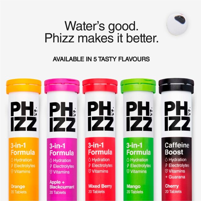 Phizz Orange 3-in-1 Hydration Electrolytes & Vitamins Effervescent 20 per pack - McGrocer