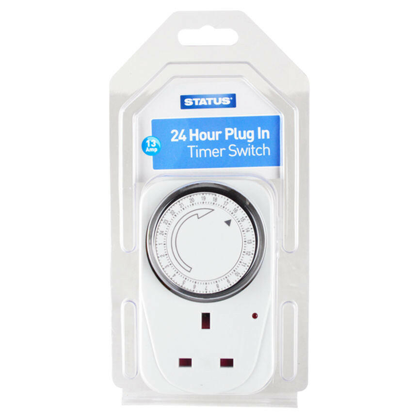 Status 24 Hour Plug In Timer Switch General Household ASDA