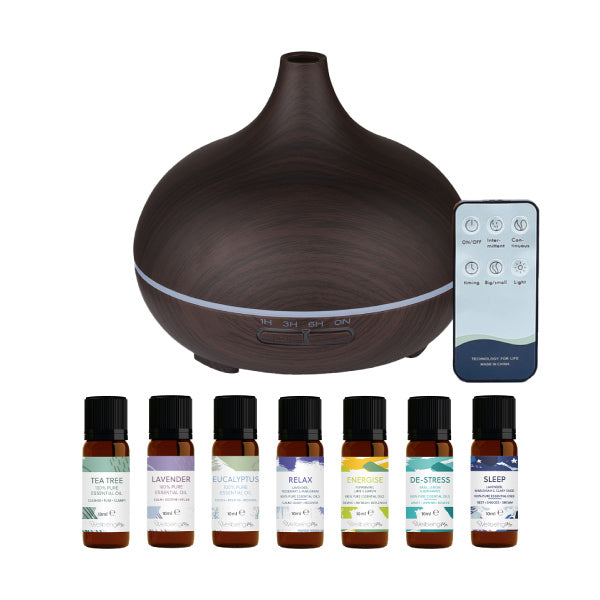 WellbeingMe Aroma Diffuser & Seven Pure Essential Oils (DW) GOODS Superdrug