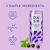 DASH Blackcurrant Infused Sparkling Water 4 x 330ml