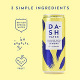 DASH Lemon Infused Sparkling Water 4 x 330ml