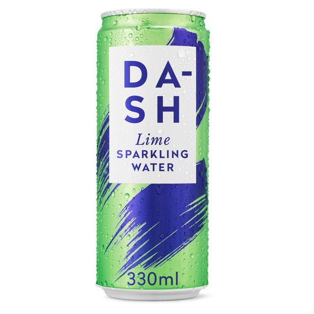DASH Lime Infused Sparkling Water 12 x 330ml