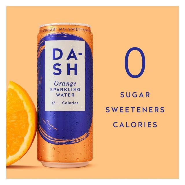 DASH Orange Infused Sparkling Water 12 x 330ml