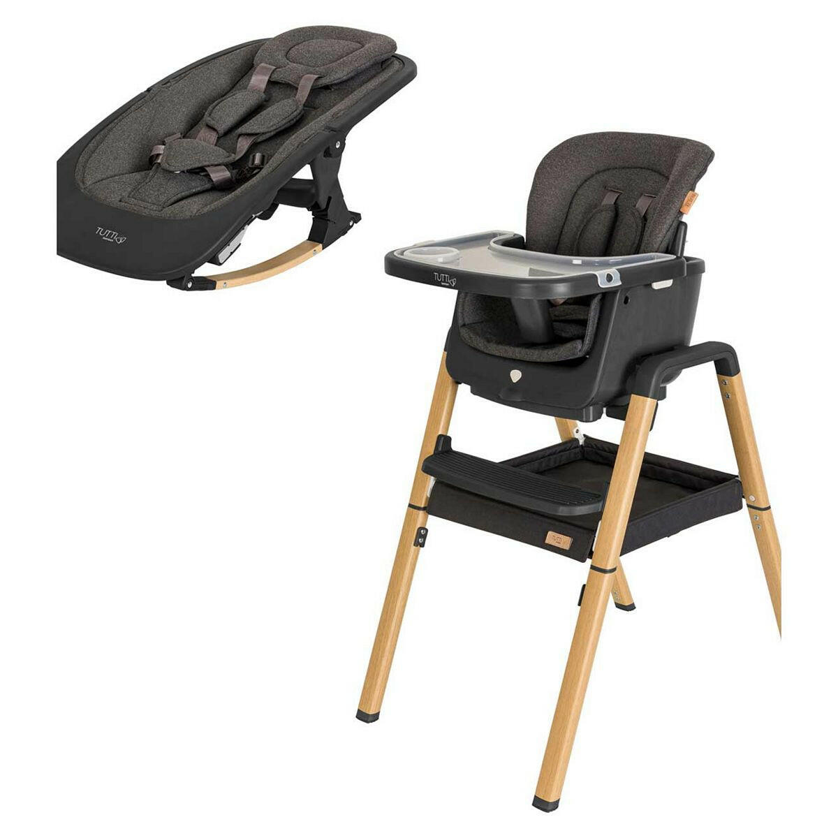 Tutti Bambini Nova Birth to 12 Years Complete Highchair Package - Grey/Oak GOODS Boots