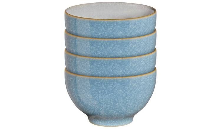 Denby Elements Set of 4 Stoneware Nibble Bowls - Blue