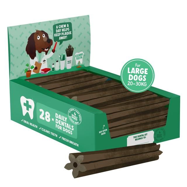 Denzel's Daily Dentals Large Dog Peanut Butter Peppermint & Parsley 28 x 30g