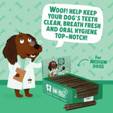 Denzel's Daily Dentals Medium Dog Peanut Butter Peppermint & Parsley 28 x 30g