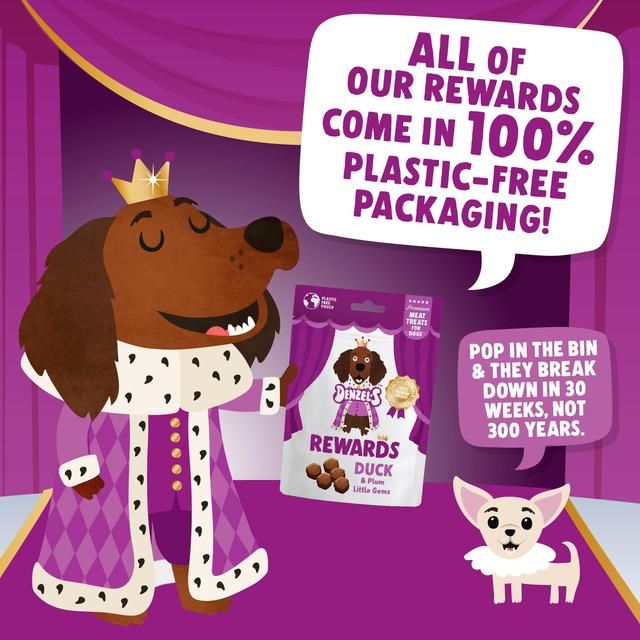 Denzel's Meaty Rewards Duck & Plum Little Gems Dog Treats 70g