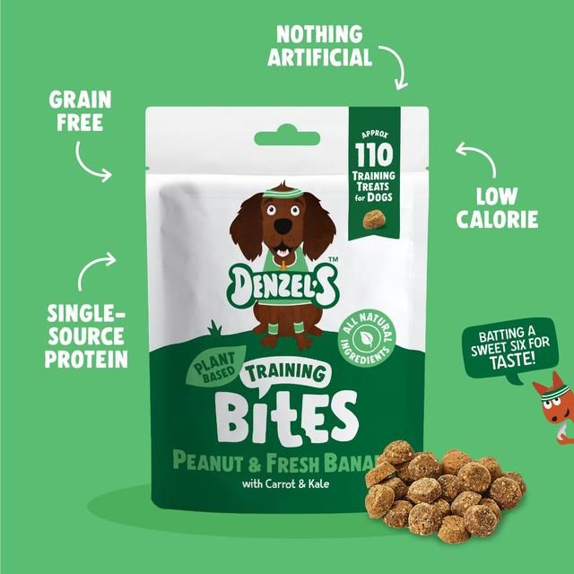 Denzel's Plant-Based Training Bites - Peanut Butter Banana & Kale 100g