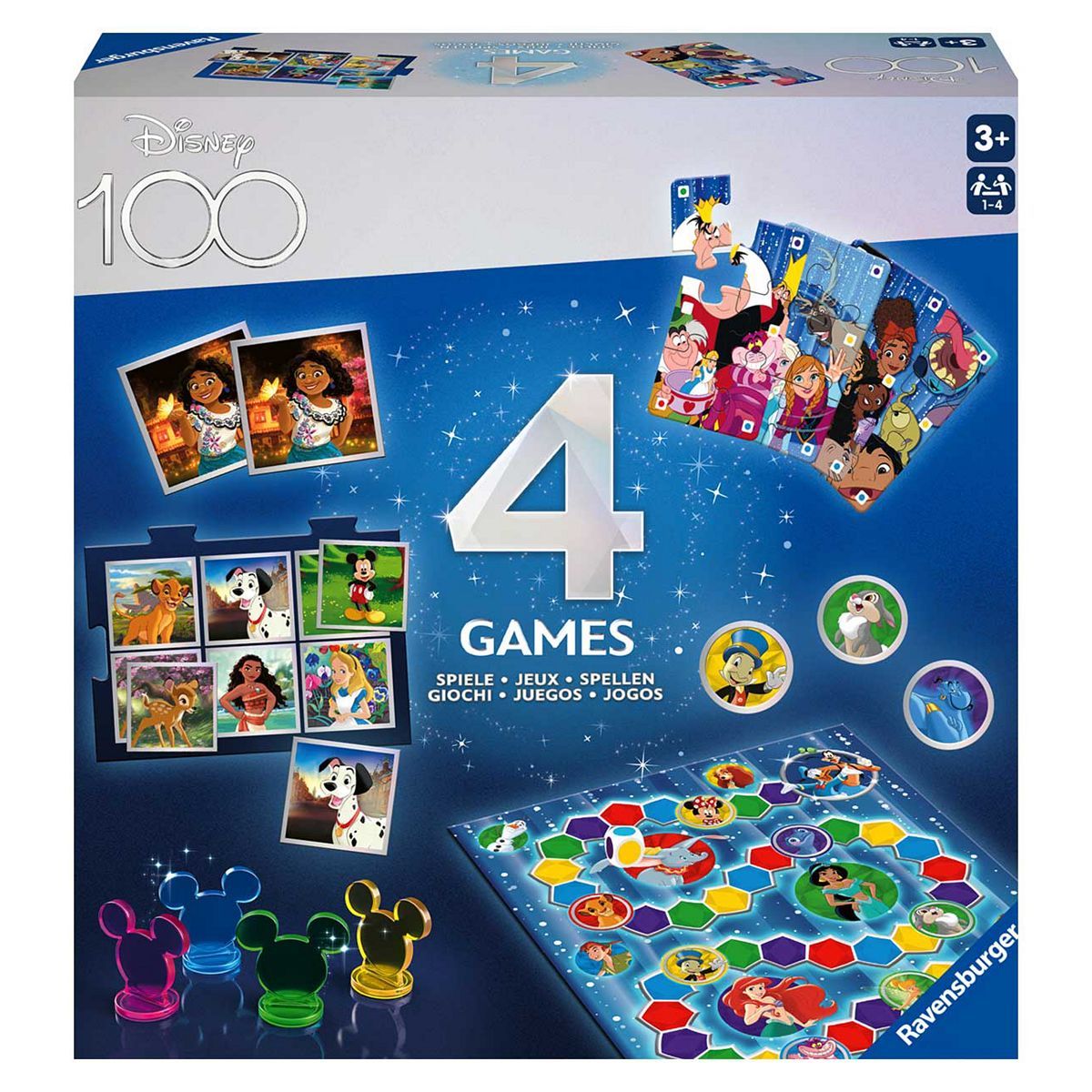 Disney 100th Anniversary 4 in 1 Games Box