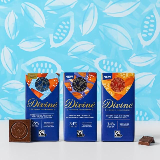 Divine 38% Milk Chocolate with Toffee & Sea Salt 90g