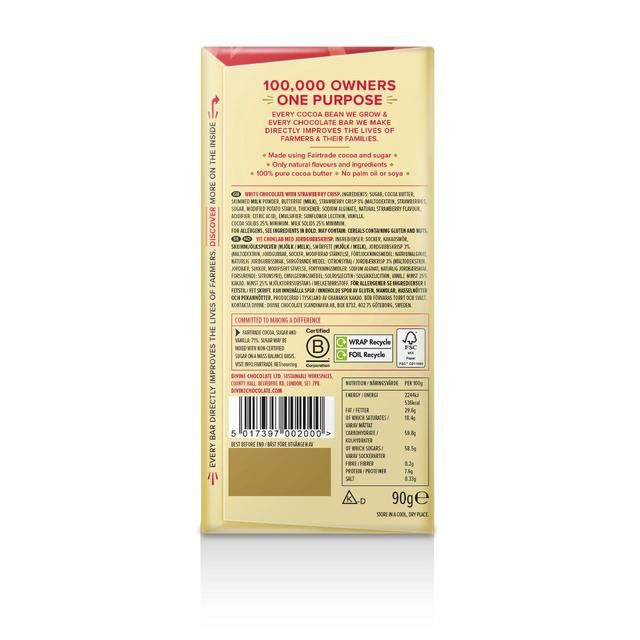 Divine White Chocolate with Strawberries 90g