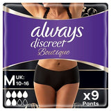 DNR Always Discreet Boutique Incontinence Pants M Black X9