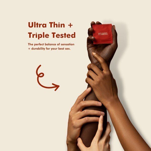DNR Roam Skin Tone Condoms Medium Brown 12 Pack