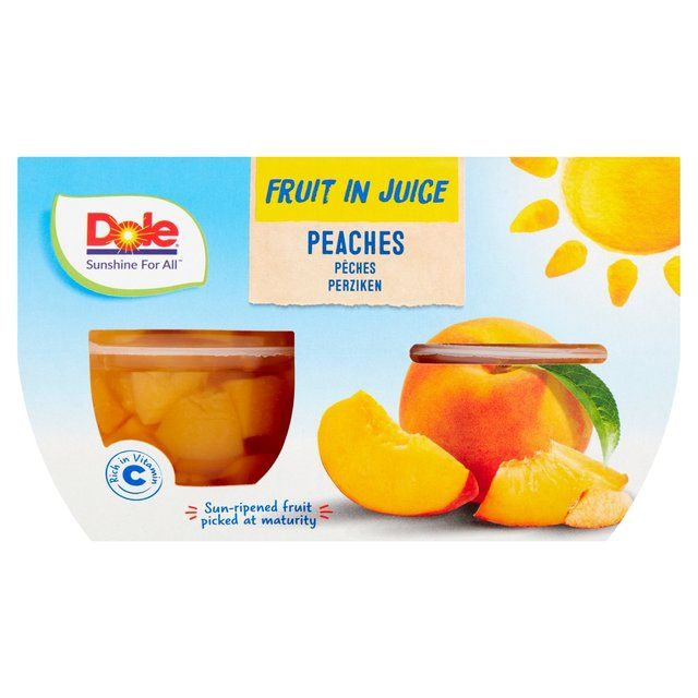Dole Peaches In Juice Fruit Pots Multipack 4 x 113g