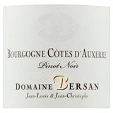 Domaine Bersan Pinot Noir Cotes d'Auxerre 75cl