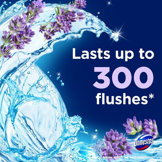 Domestos Power 5 Toilet Rim Block Lavender 2 per pack