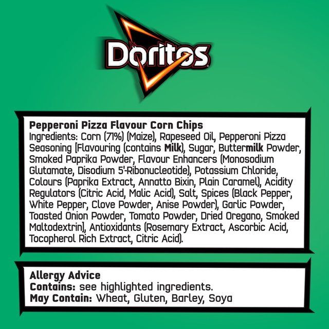 Doritos Loaded Pepperoni Pizza Tortilla Chips Sharing Bag Crisps 180g