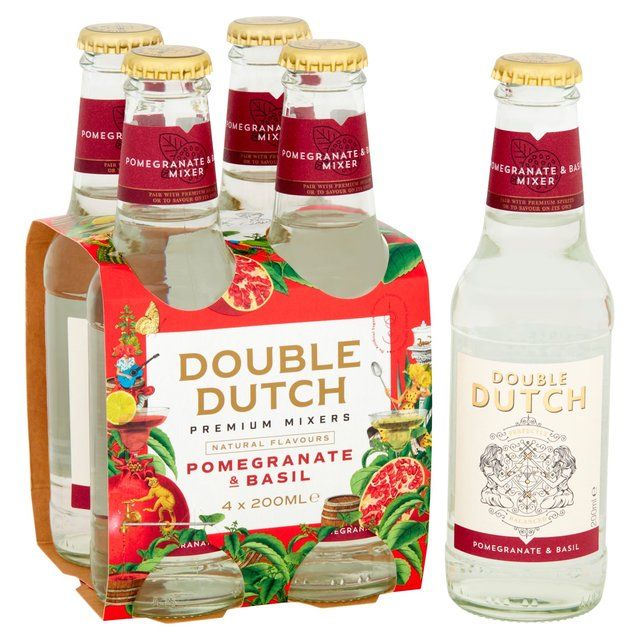 Double Dutch Pomegranate & Basil 4 x 200ml