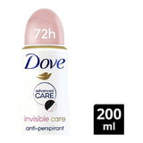 Dove Advanced Care Invisible Anti-perspirant Deodorant Spray with Triple Moisturising technology for 72 hours protection 200ml