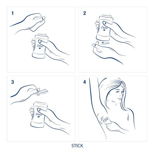 Dove Invisible Dry 48 hours Deodorant Stick for Moisturizing Protection 40ml