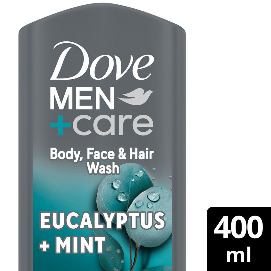Dove Men+Care 3-in-1 Hair, Body and Face Wash Eucalyptus + Mint 400 ml