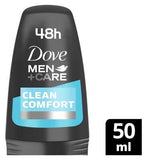 Dove Men+Care Anti-perspirant Deodorant Roll On Clean Comfort 50ml