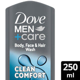 Dove Men+Care Clean Comfort Body & Face Wash 250ml