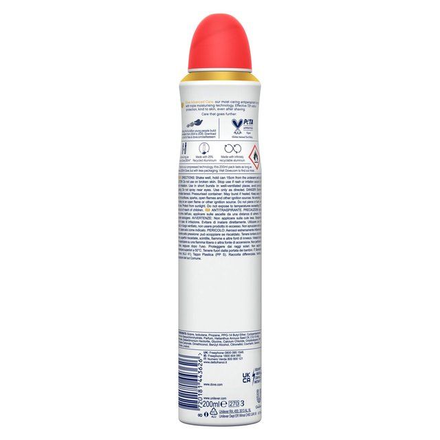 Dove Women Advanced Antiperspirant Deodorant Peach and White Blossom 200ml