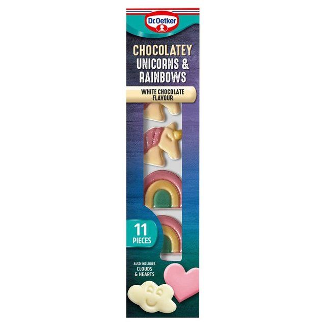 Dr. Oetker 11 Chocolatey Unicorns & Rainbows White Chocolate Flavour 18g