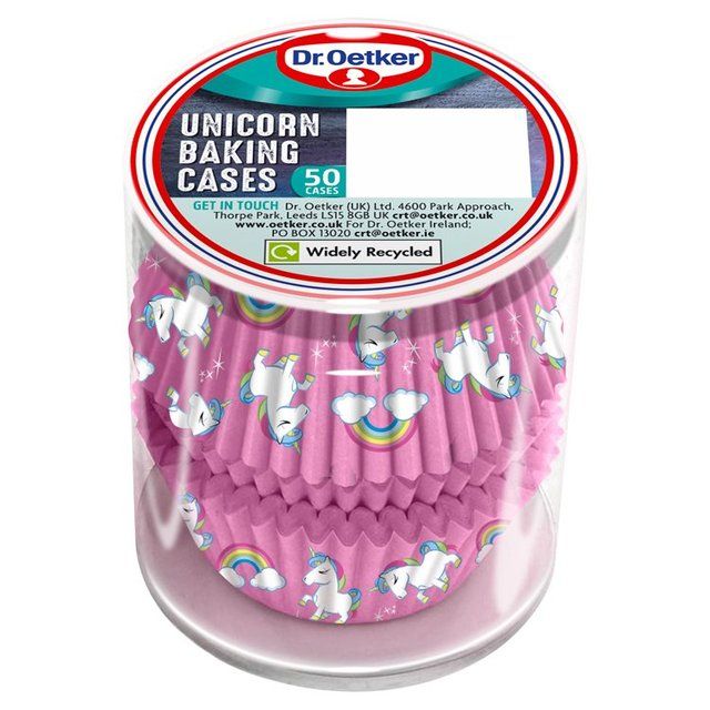 Dr. Oetker Unicorn Cupcake Baking Cases 50 per pack