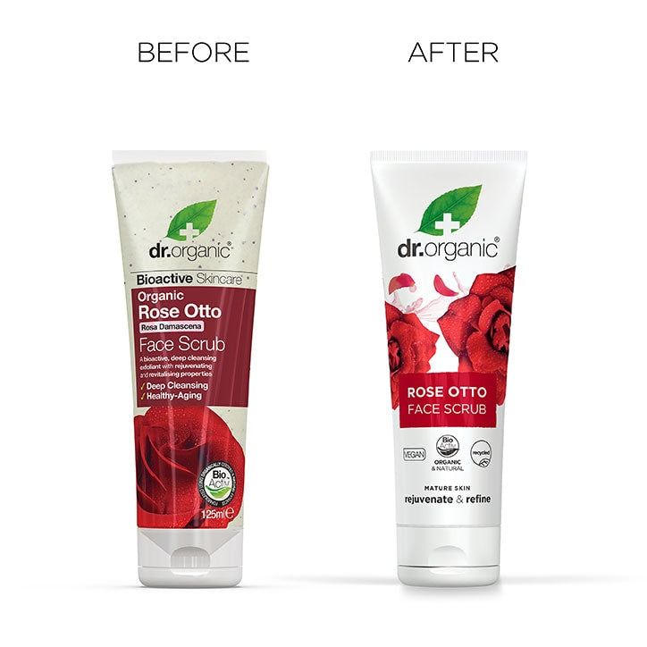 Dr Organic Rose Otto Face Scrub 125ml Rose Otto