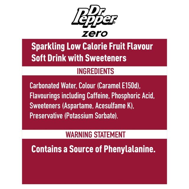 Dr Pepper Zero 12 x 500ml