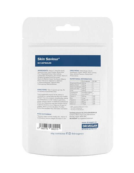 DR.VEGAN Skin Saviour® | 30 Day Supply | 2 Capsules Per Day
