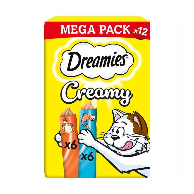 Dreamies Cat Treat Creamy Snack with Chicken & Salmon 12 per pack