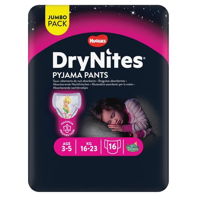 DryNites 3-5 yrs Girls Pyjama Pants Jumbo Pack 16 per pack