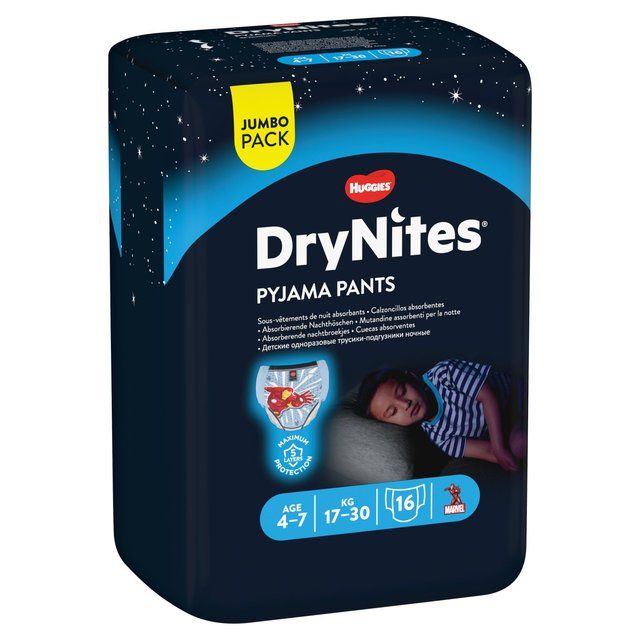 DryNites 4-7 yrs Boys Pyjama Pants Jumbo Pack 16 per pack
