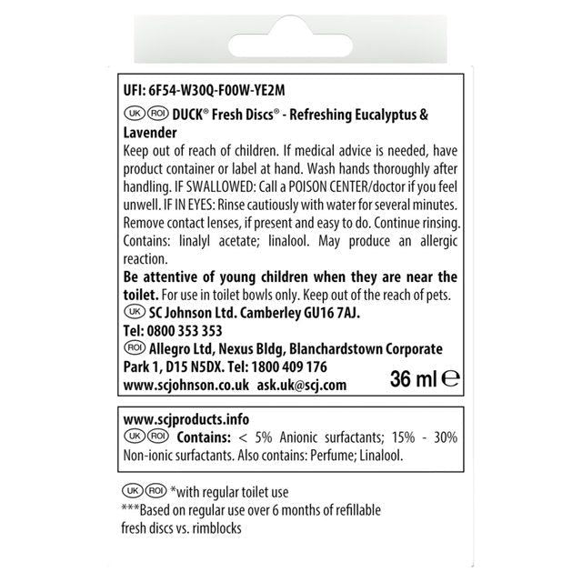 Duck Toilet Fresh Discs Holder Lavender & Eucalyptus 36ml