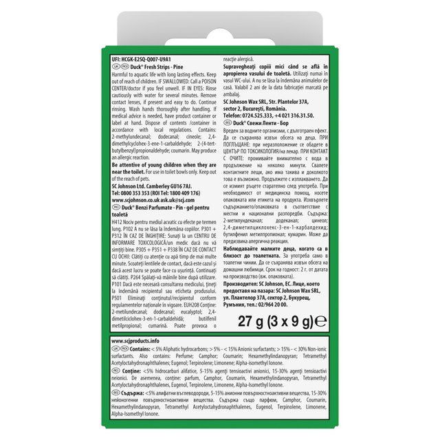 Duck Toilet Fresh Strips Pine 3 per pack