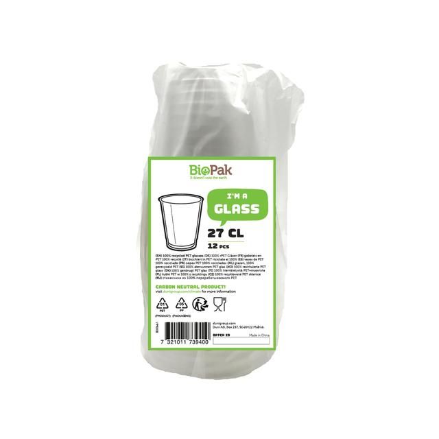 Duni BioPak 100% Recycled Plastic Glasses 12 per pack