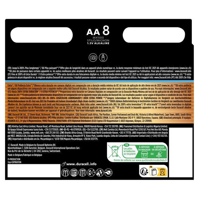 Duracell Optimum AA Batteries 8 per pack