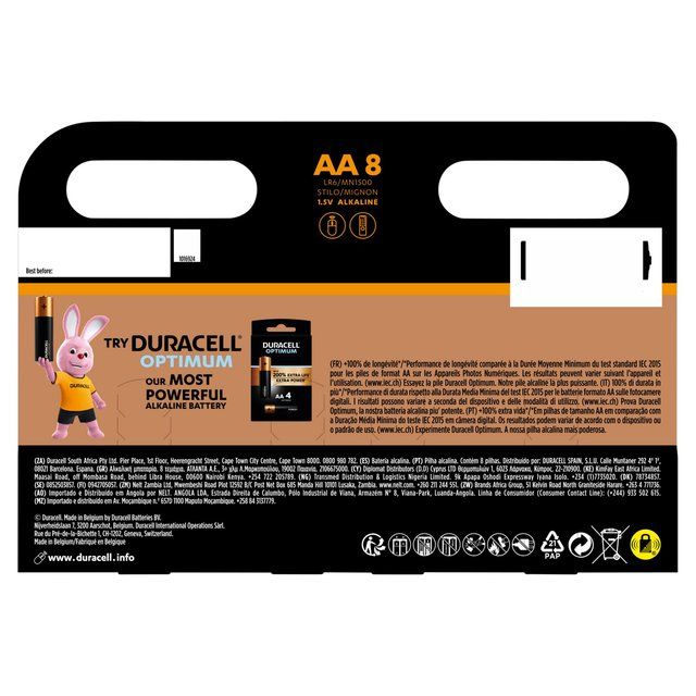 Duracell Plus 100% AA Alkaline Batteries 8 per pack