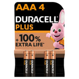 Duracell Plus Alkaline AAA Batteries, pack of 4