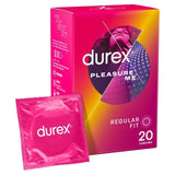 Durex Pleasure Me Condoms Ribbed & Dotted Regular Fit 20 per pack